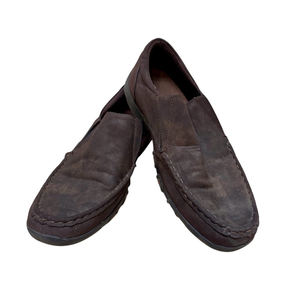 Roper Men’s Faux Leather Slip On Casual Dark Brown Loafers Shoes Size 11.5